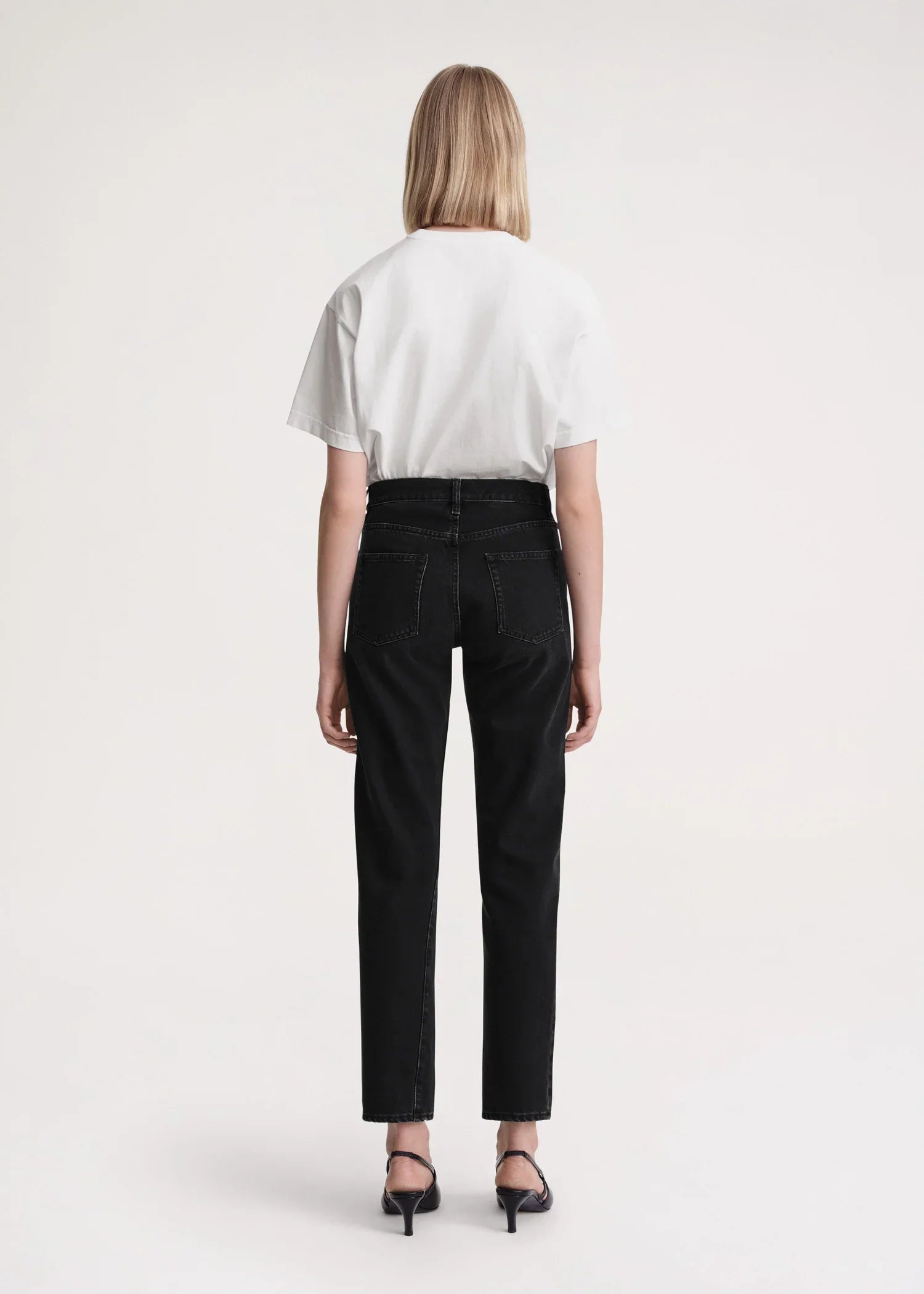 Pantalon à coutures torsadées en denim - Black Rinse