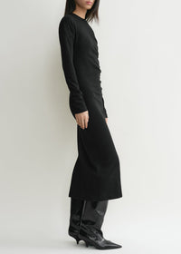 Robe en jersey torsadé - Black