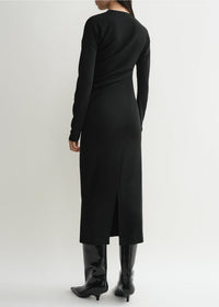Robe en jersey torsadé - Black