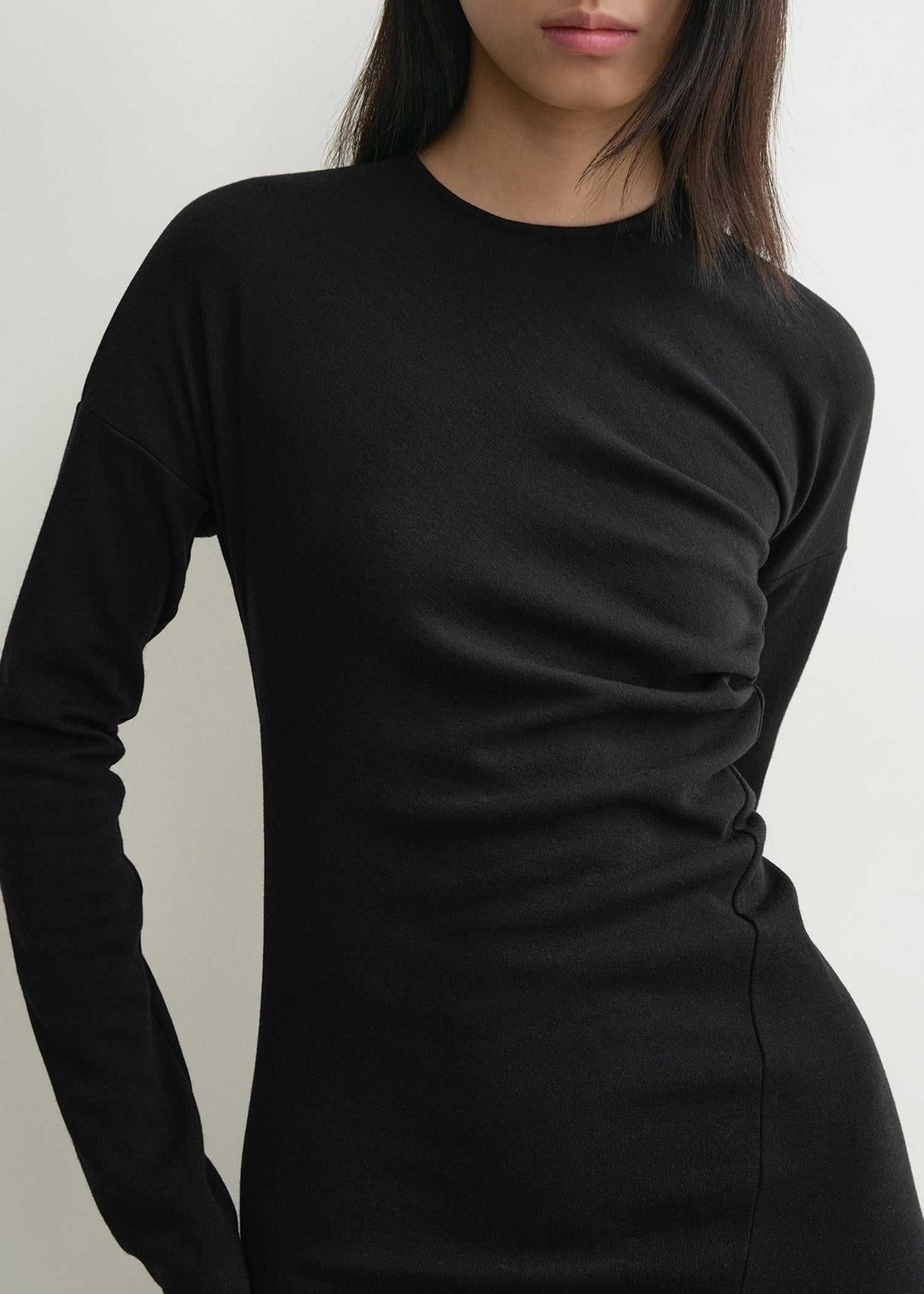 Robe en jersey torsadé - Black