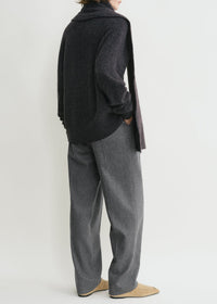 Pull avec écharpe drapée intégrée - Granite