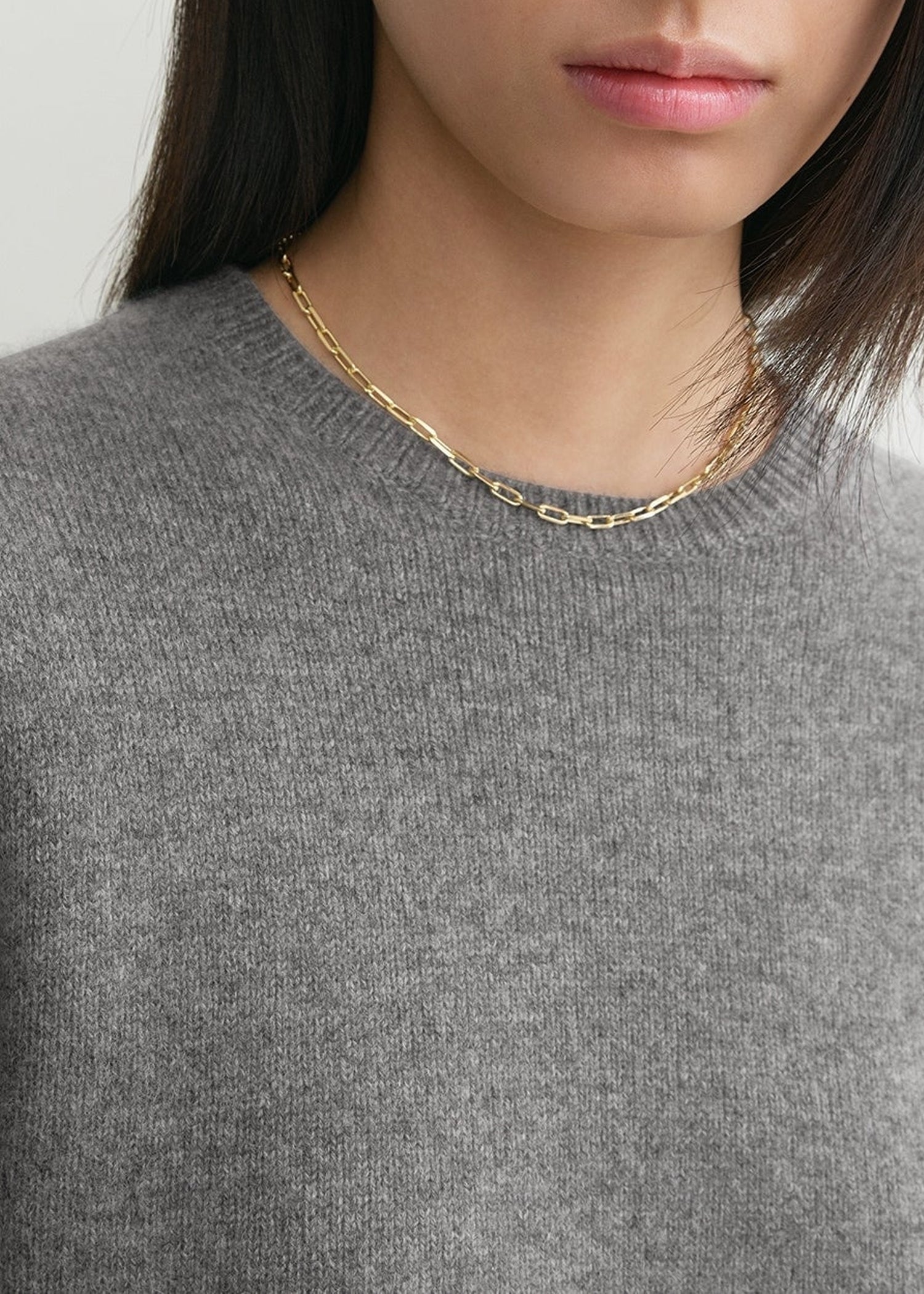CROPPED CREW-NECK KNIT