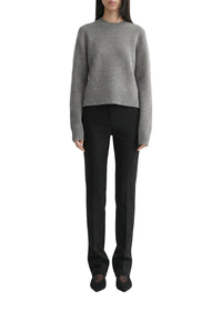 CROPPED CREW-NECK KNIT