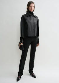 DOUBLE LEATHER CAPE