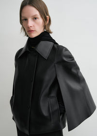 DOUBLE LEATHER CAPE