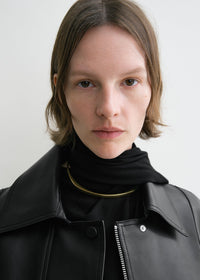 DOUBLE LEATHER CAPE
