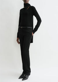 LOW-WAIST SLIM TROUSERS