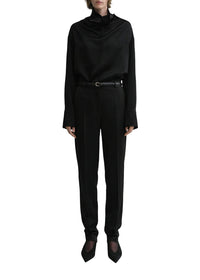LOW-WAIST SATIN TROUSERS