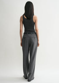 DOUBLE-PLEATED TAILORED TROUSERS
