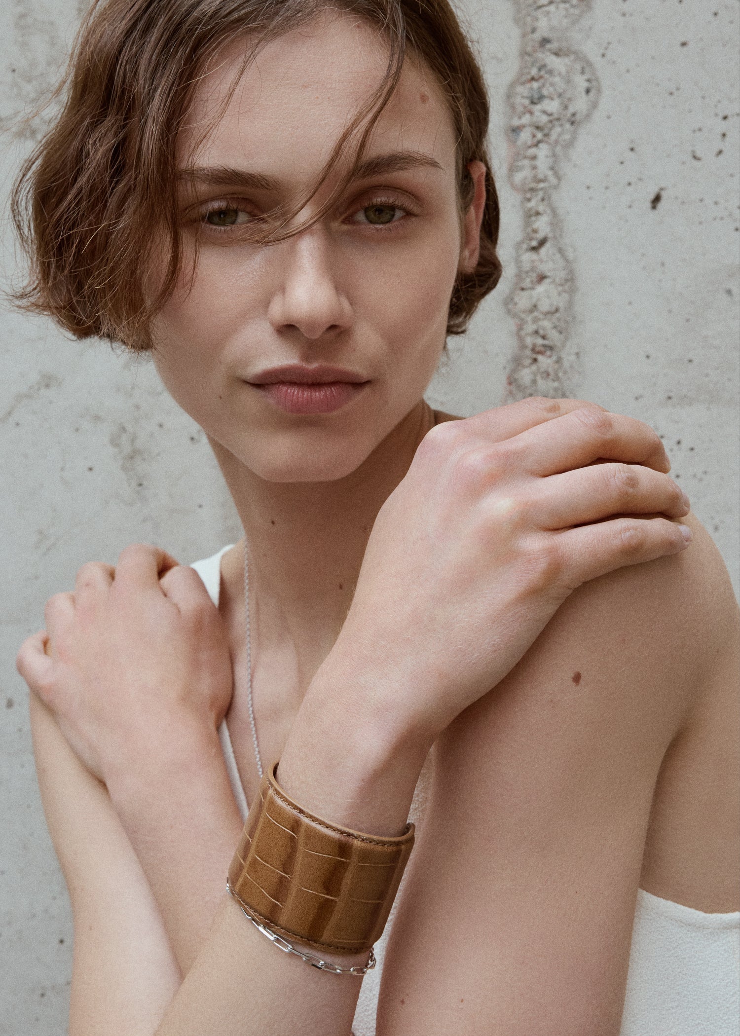 CROCO-EMBOSSED CUFF