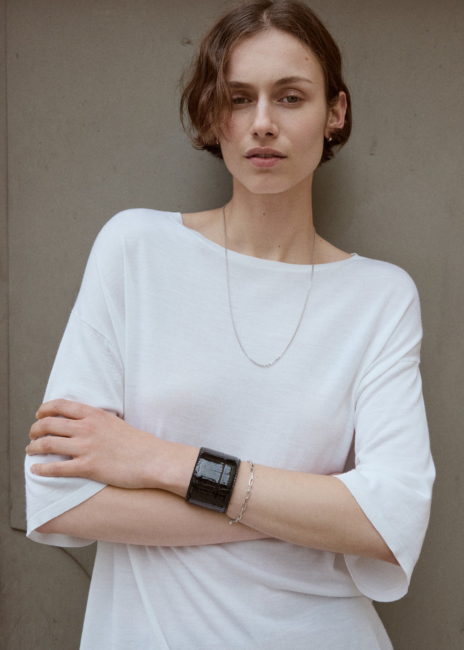 CROCO-EMBOSSED CUFF