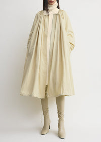 Manteau parachute froncé petite - Ecru