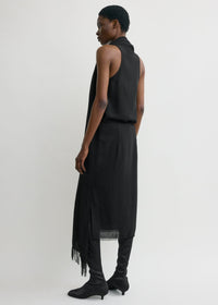 FRINGED SCARF DRESS