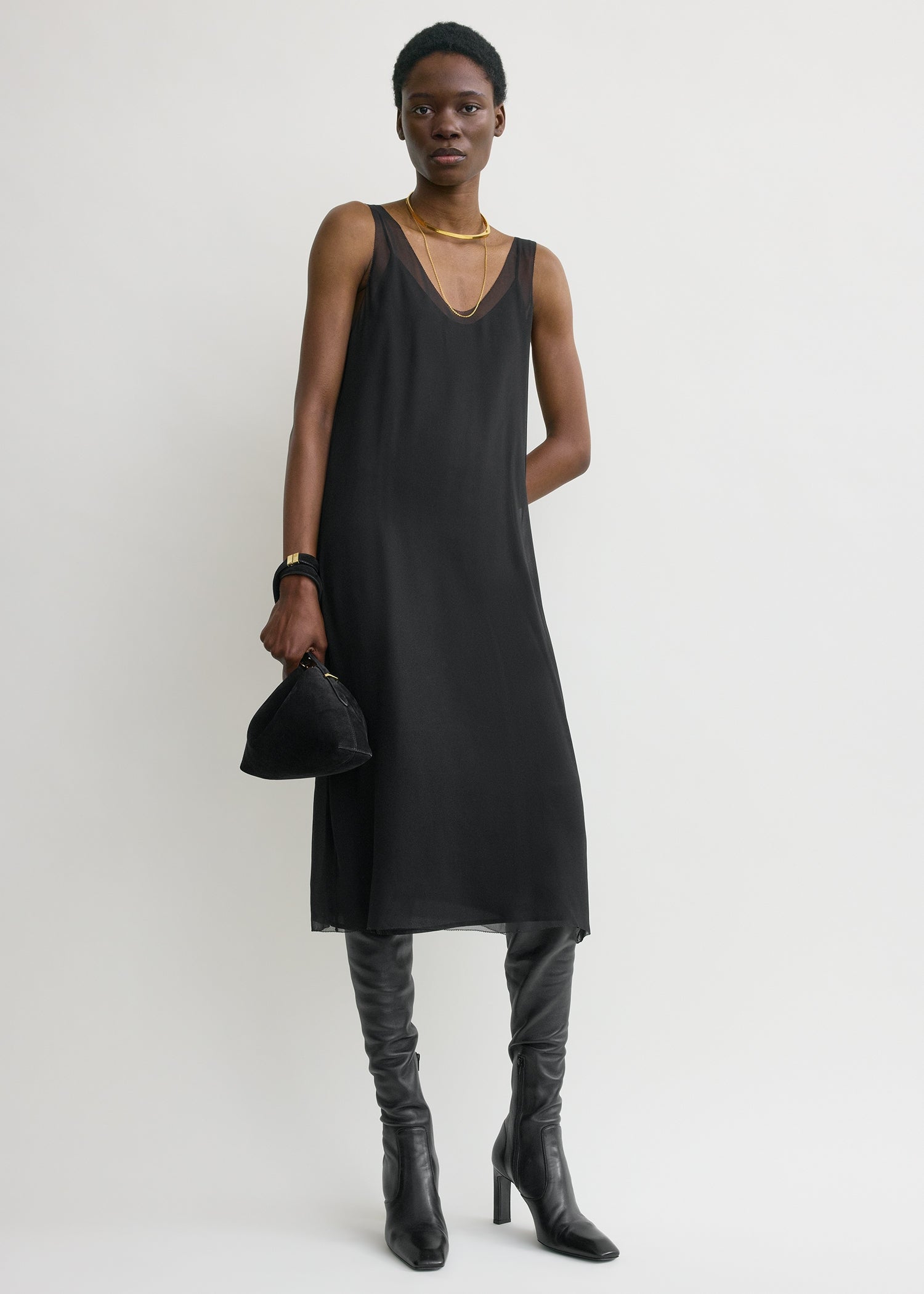 CHIFFON SLIP DRESS