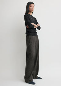 WIDE FLANNEL TROUSERS