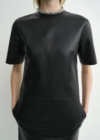 LEATHER TEE DRESS
