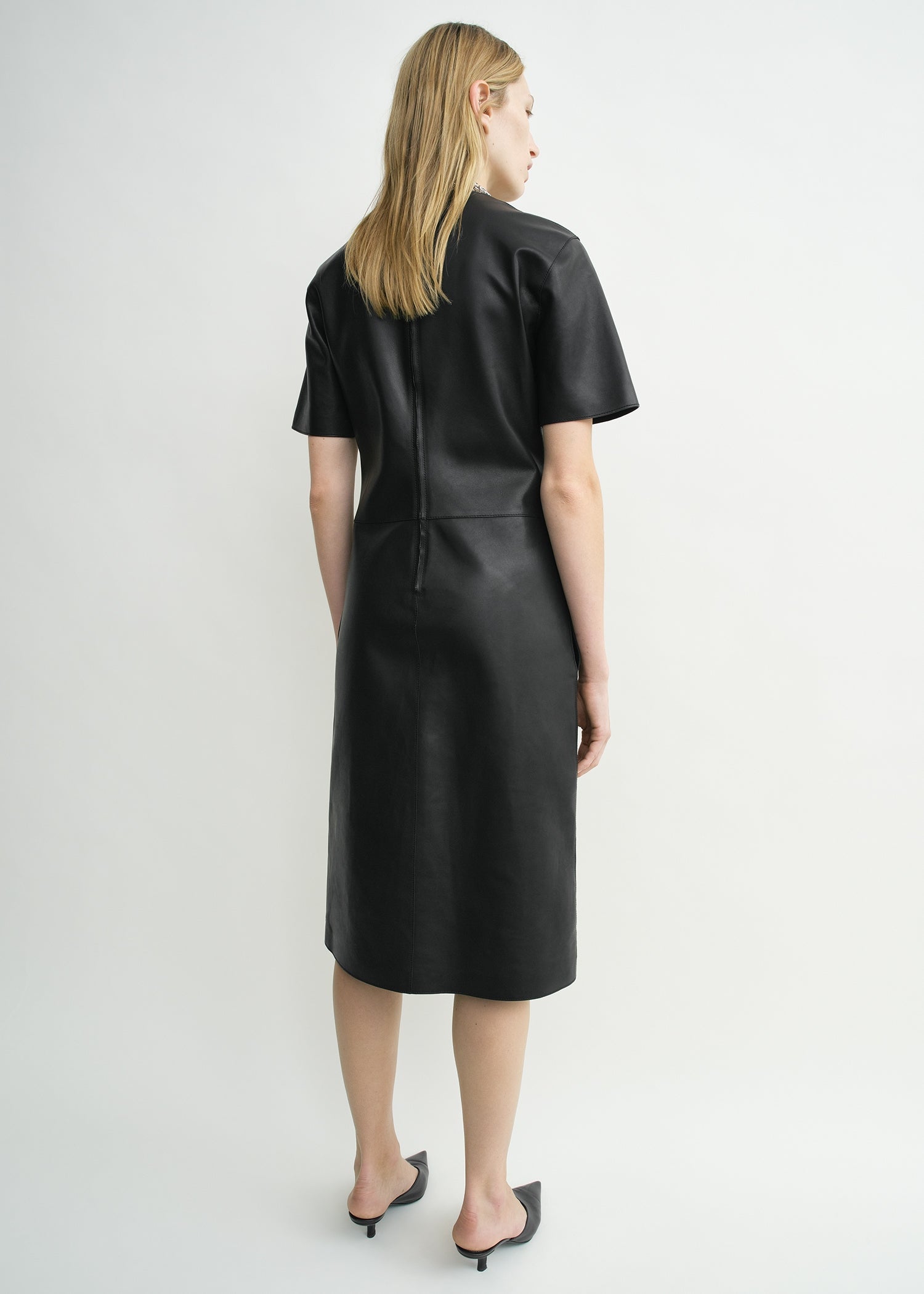 LEATHER TEE DRESS