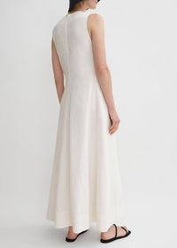 Robe jacquard floral col V - White