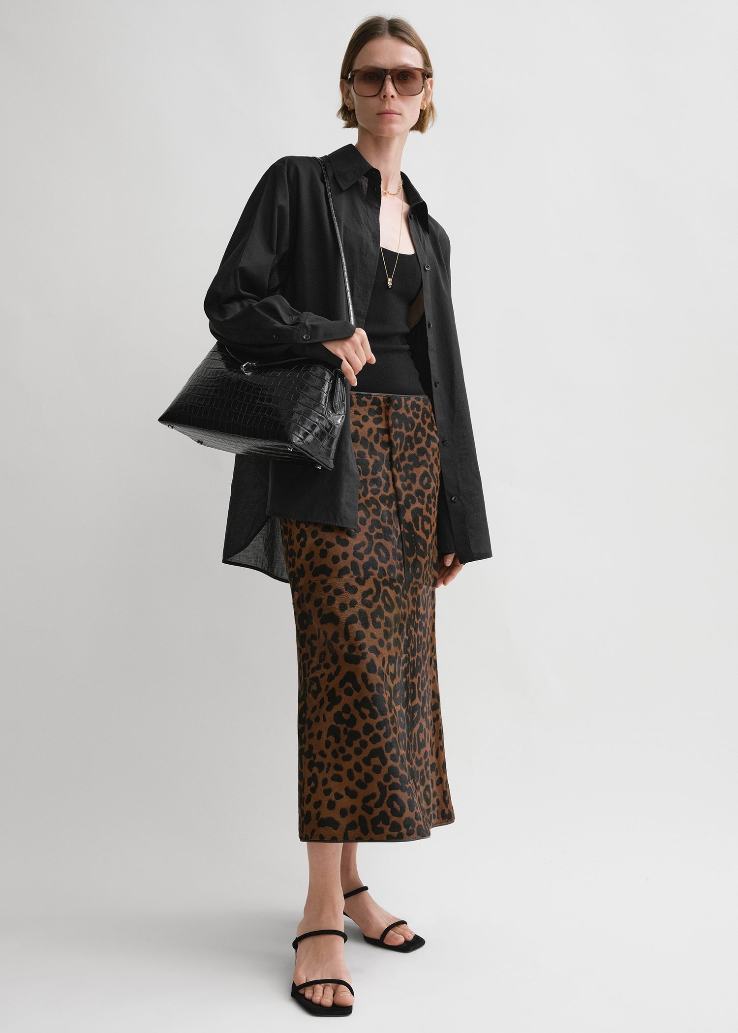 KIMONO-SLEEVE COTTON SHIRT