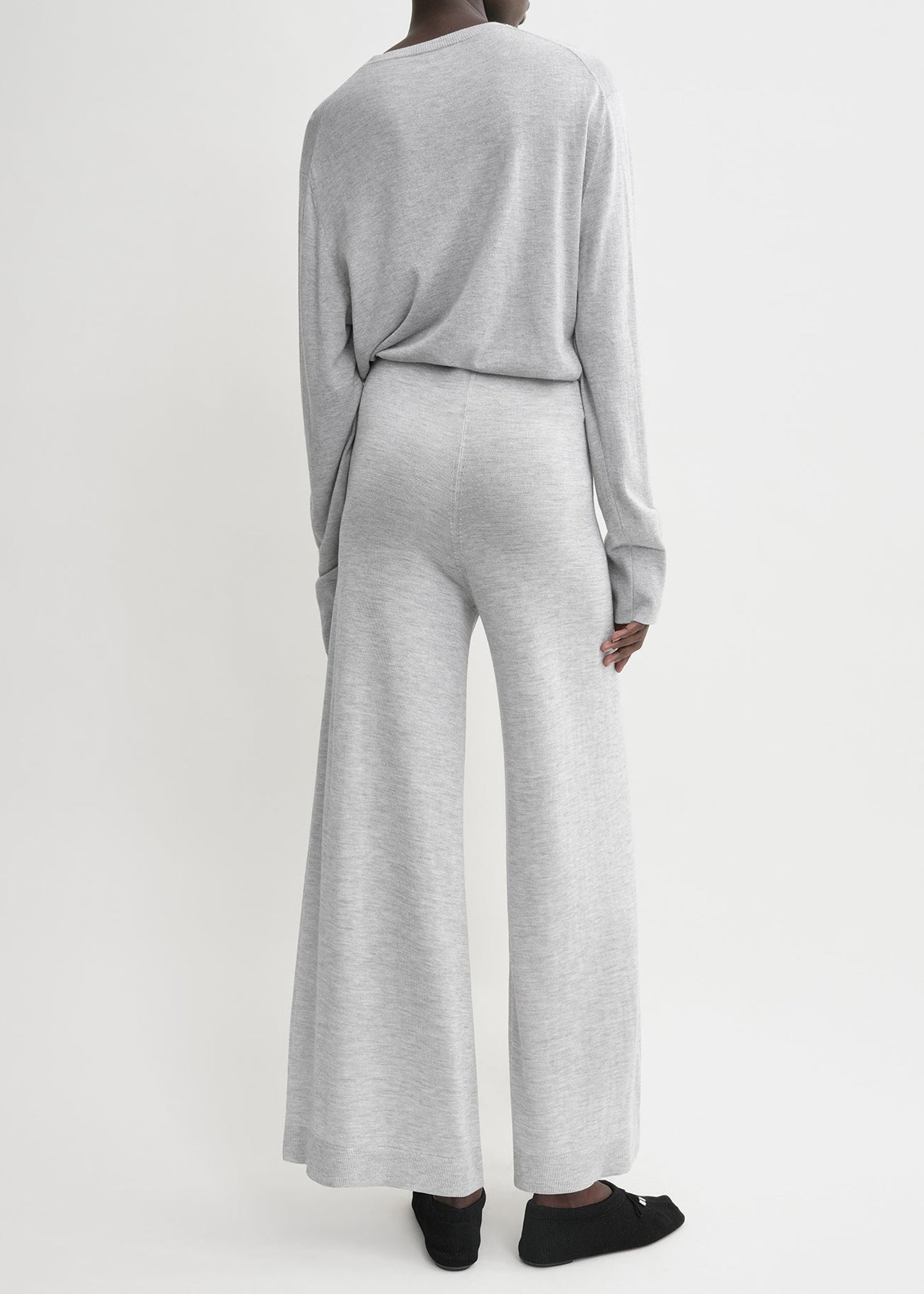 Pantalon en soie et cachemire - Grey melange