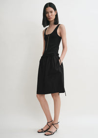 DRAWSTRING MINI SKIRT