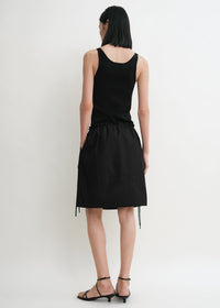 DRAWSTRING MINI SKIRT
