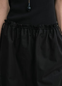 DRAWSTRING MINI SKIRT