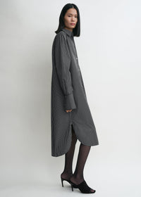 STRIPED KIMONO-SLEEVE SHIRTDRESS