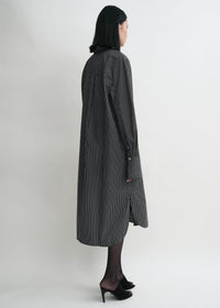 STRIPED KIMONO-SLEEVE SHIRTDRESS