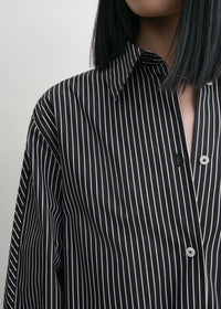 STRIPED KIMONO-SLEEVE SHIRTDRESS