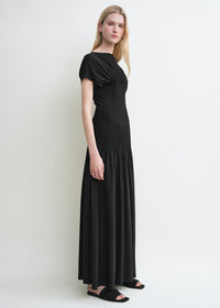 KNIFE-PLEATED JERSEY DRESS