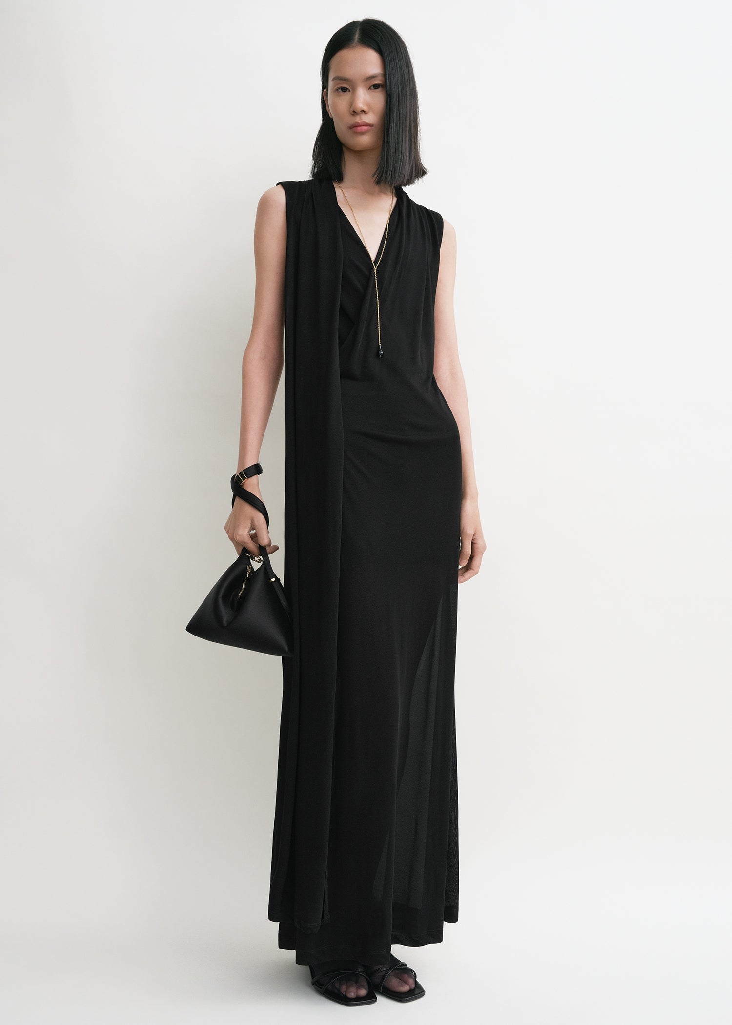 OVERLAPPED SCARF DRESS