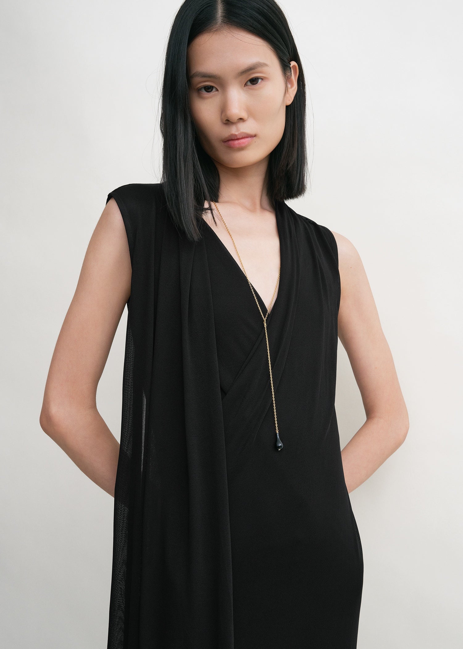 OVERLAPPED SCARF DRESS