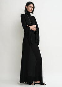 SLIT SLEEVE KNIT DRESS