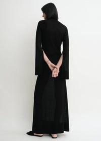 SLIT SLEEVE KNIT DRESS