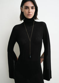 SLIT SLEEVE KNIT DRESS
