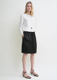 DRAWSTRING MINI SKIRT
