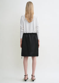 DRAWSTRING MINI SKIRT