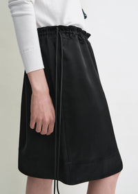 DRAWSTRING MINI SKIRT