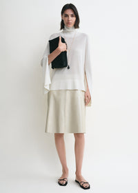 CROCO-EMBOSSED SKIRT