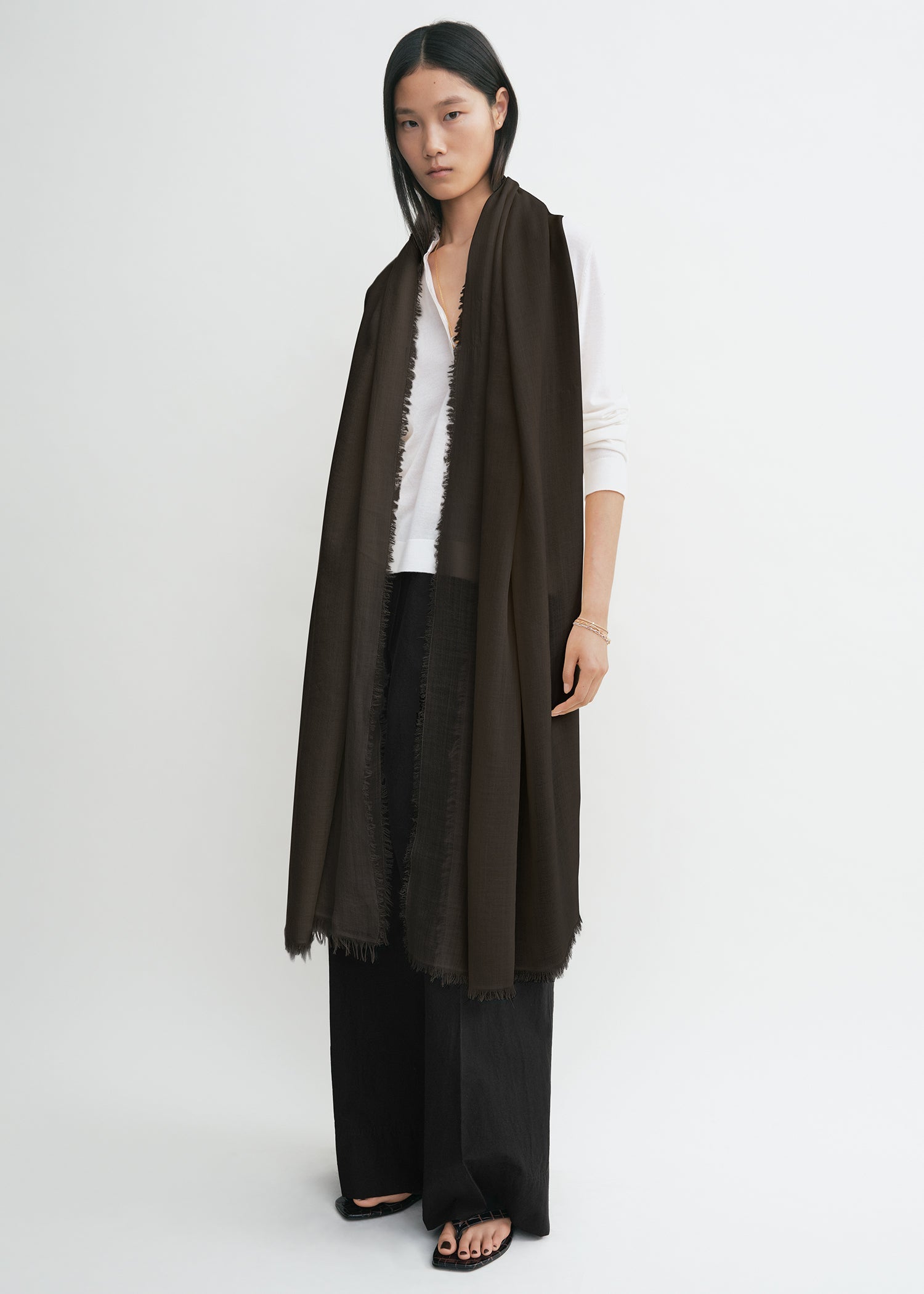 LIGHT WOOL BLANKET SCARF