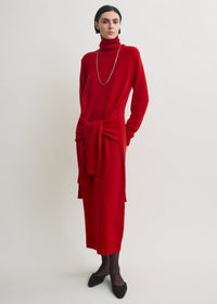 DOUBLE-SLEEVE TURTLENECK DRESS