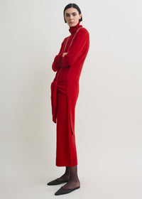 DOUBLE-SLEEVE TURTLENECK DRESS