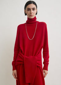 DOUBLE-SLEEVE TURTLENECK DRESS