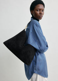 MEDIUM BEVEL SUEDE BAG
