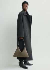 MEDIUM BEVEL CORD-SUEDE BAG