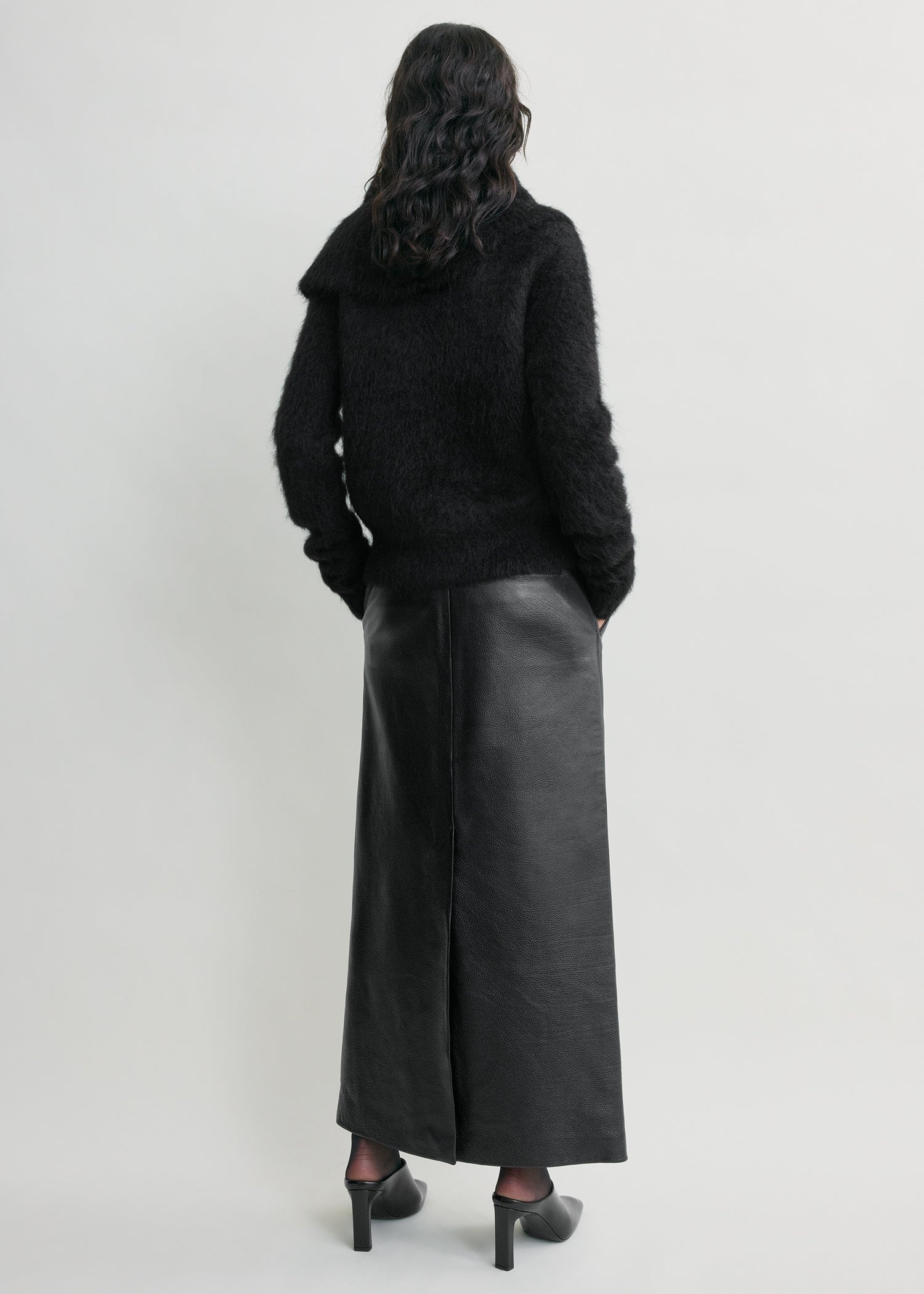 FUNNEL ALPACA-BLEND KNIT