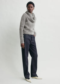 FUNNEL ALPACA-BLEND KNIT