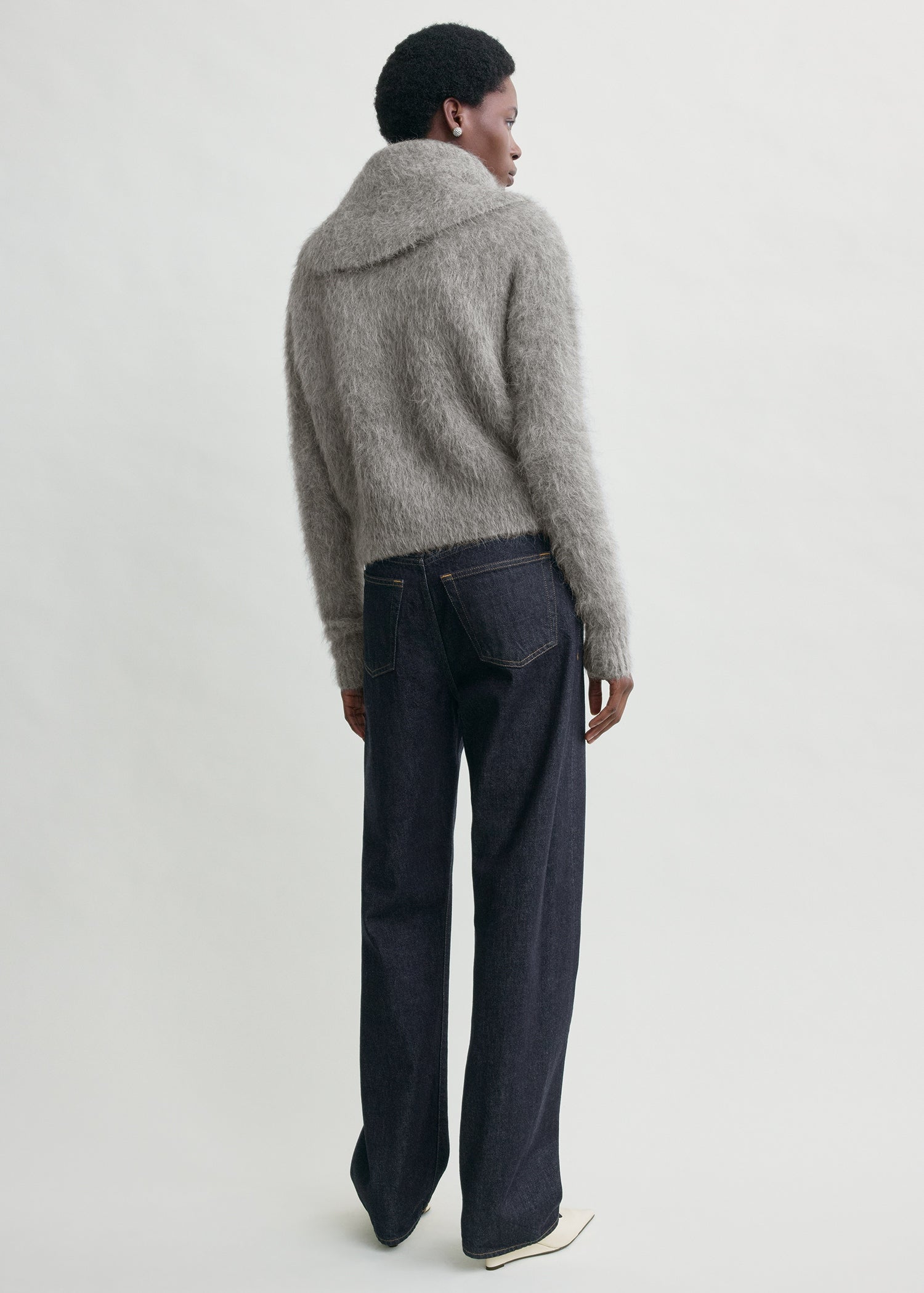 FUNNEL ALPACA-BLEND KNIT