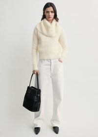 FUNNEL ALPACA-BLEND KNIT